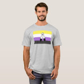 T-shirt Drapeau de fierté non-binaire bispirituel (Devant entier)