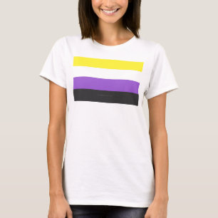 T-shirt Drapeau de fierté non binaire de SlipperyJoe's jau