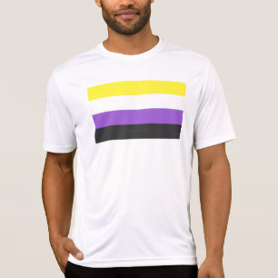 T-shirt Drapeau de fierté non binaire de SlipperyJoe's jau