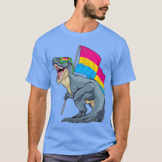 T-shirt Drapeau de fierté Pan dinosaure pansexuel LGBT Re