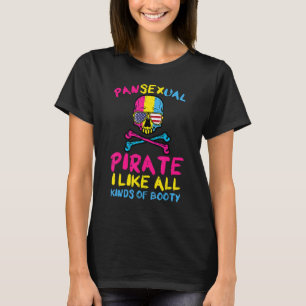 T-shirt Drapeau de fierté pansexuel de pirate de toutes so