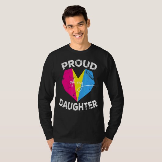 T-shirt Drapeau De Fierté Pansexuelle Lgbtq Fier De Mon Pa (Devant entier)