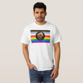 T-shirt Drapeau de fierté POC de progrès LGBTQ+ (Devant entier)