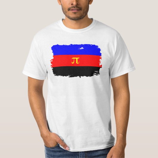 T-shirt Drapeau de fierté polyamoureuse (Devant)