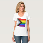 T-shirt Drapeau de fierté Progress Pride de SlipperyJoe si (Devant entier)