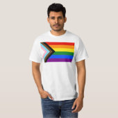 T-shirt Drapeau de fierté Progress Pride de SlipperyJoe si (Devant entier)