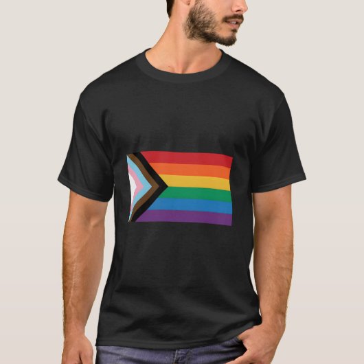 T-shirt Drapeau de fierté Progress Pride LGBTQ+ (Devant)