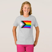 T-shirt Drapeau de fierté progressiste LGBTQ+ (Devant entier)