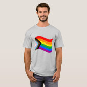 T-shirt Drapeau de fierté progressiste ondulé (Devant entier)
