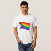 T-shirt Drapeau de fierté progressiste ondulé (Devant entier)