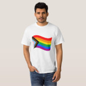 T-shirt Drapeau de fierté progressiste ondulé (Devant entier)