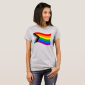 T-Shirt Drapeau de Fierté Progressive Ondulé (Devant entier)