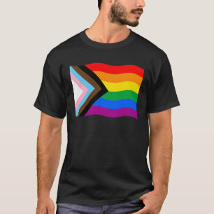 T-Shirt Drapeau de Fierté Progressive Ondulé