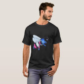 T-shirt Drapeau de fierté trans 'Bee Yourself' (Devant entier)