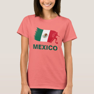 T-shirt Drapeau de football du Mexique