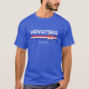 T-shirt Drapeau de football patriotique de Croatie