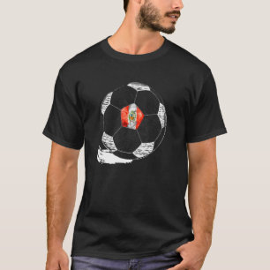 T-shirt Drapeau de football vintage Pérou Fierté péruvienn