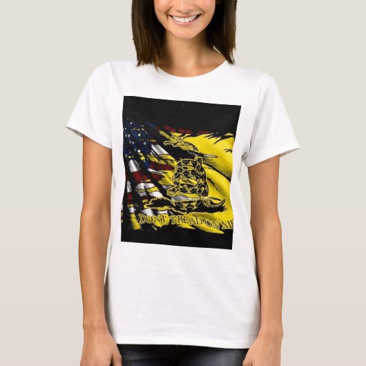 T-shirt Drapeau de Gadsden - liberté ou mort (Devant)