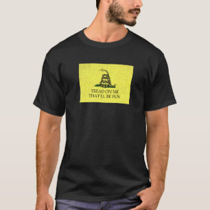 T-shirt Drapeau de Gadsden Modernisé Marchez Sur Moi Ça Va
