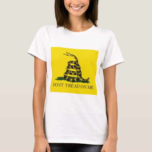 T-shirt Drapeau de gadsden (Ne pas me filer) (Drapeau de s (Devant)