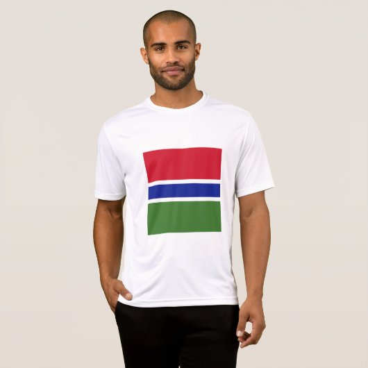 T-shirt Drapeau de Gambie (Devant entier)