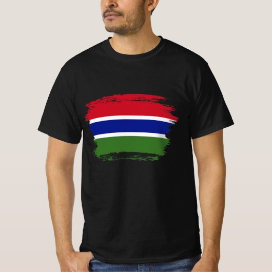 T-shirt Drapeau de Gambie (Devant)