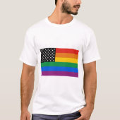 T-shirt Drapeau de gay pride (Devant)