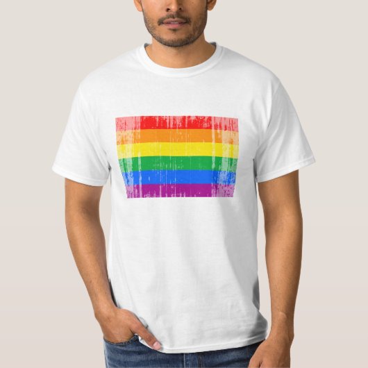 T-shirt Drapeau de gay pride (Devant)