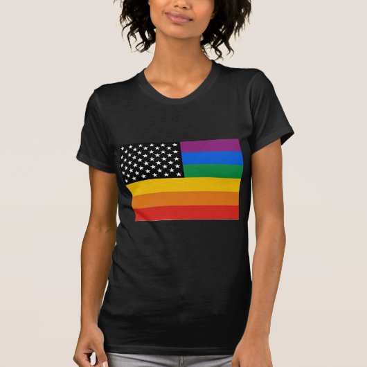 T-shirt Drapeau de gay pride (Devant)