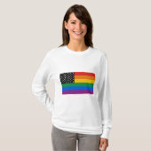 T-shirt Drapeau de gay pride (Devant entier)