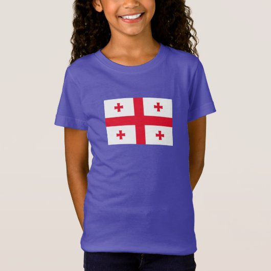 T-Shirt Drapeau de Géorgie (Devant)
