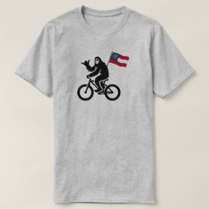 T-shirt Drapeau de Géorgie à vélo Bigfoot