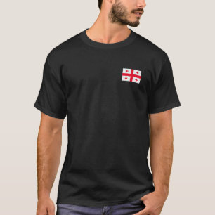 T-shirt Drapeau De Géorgie Aux Couleurs Nationales Géorgie