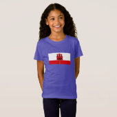T-Shirt Drapeau de Gibraltar (Devant entier)
