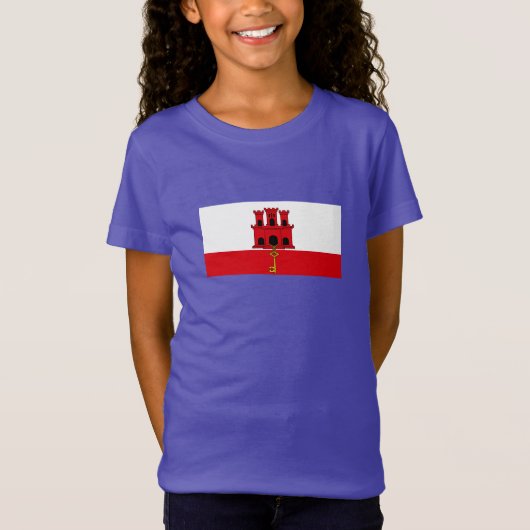 T-Shirt Drapeau de Gibraltar (Devant)