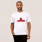 T-shirt Drapeau de Gibraltar (Devant entier)