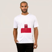 T-shirt Drapeau de Gibraltar (Devant entier)
