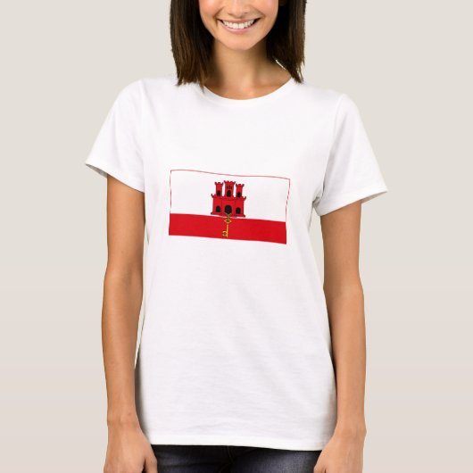 T-shirt Drapeau de Gibraltar (Devant)