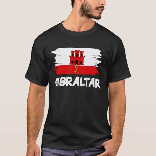 T-shirt Drapeau de Gibraltar cool (Devant)