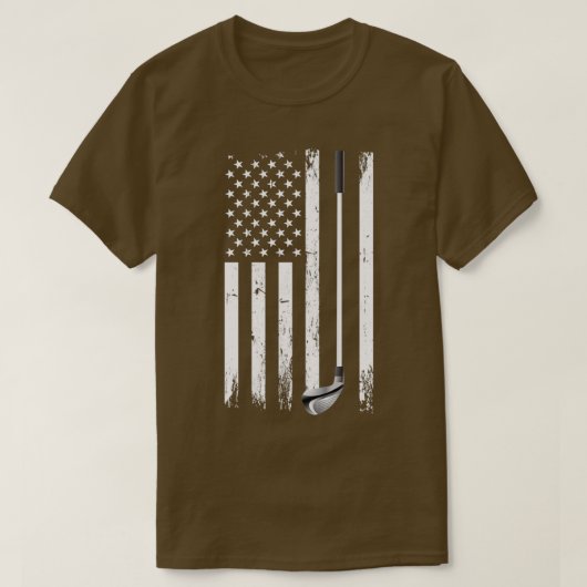 T-shirt Drapeau de golf américain (Design devant)