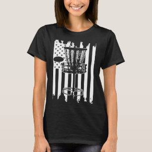 T-shirt Drapeau de golf sur disque USA