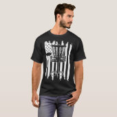 T-shirt Drapeau de golf sur disque USA (Devant entier)