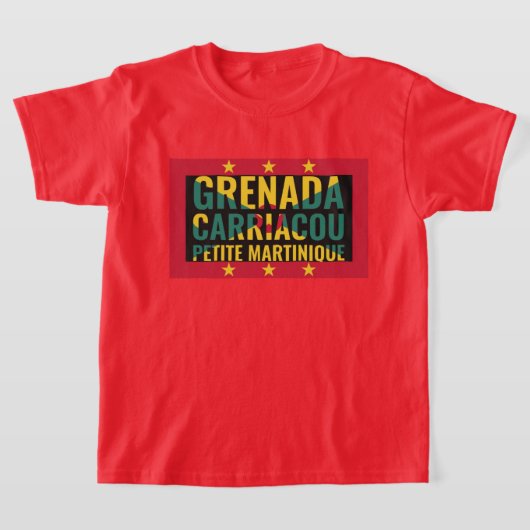 T-shirt Drapeau de Grenade Patriotique Enfants (Poser)