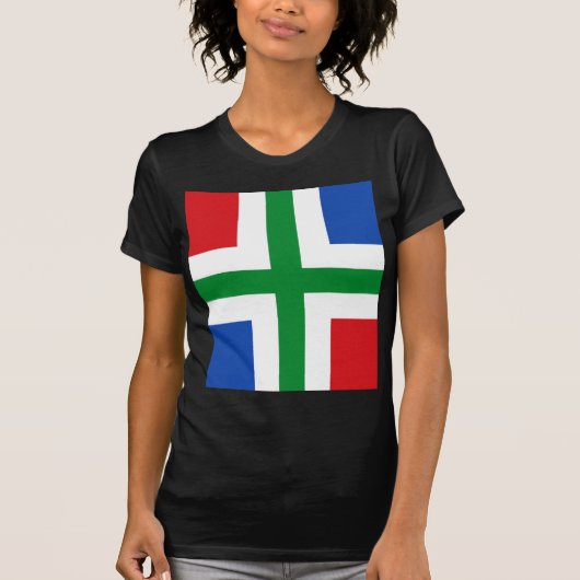 T-shirt Drapeau de Groningue (province) (Devant)