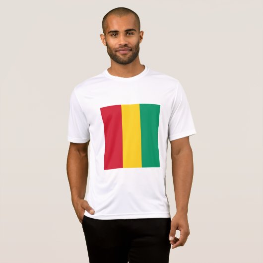 T-shirt Drapeau de Guinée (Devant entier)