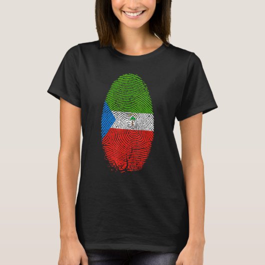 T-shirt Drapeau de Guinée équatoriale Empreinte Guinée équ (Devant)