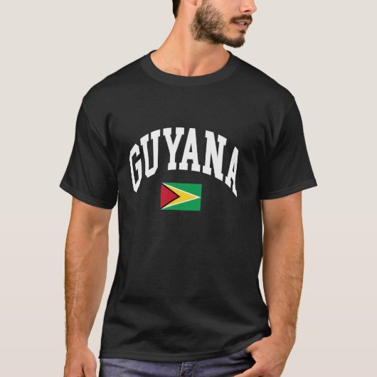T-shirt Drapeau de Guyana (Devant)