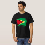 T-shirt Drapeau de Guyana (Devant entier)
