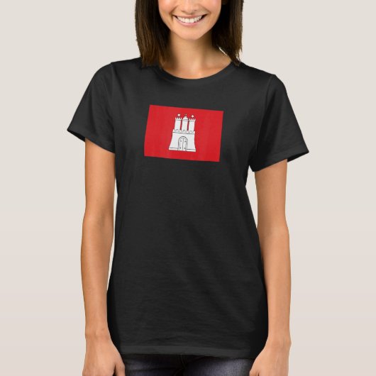 T-shirt Drapeau de Hambourg (Devant)