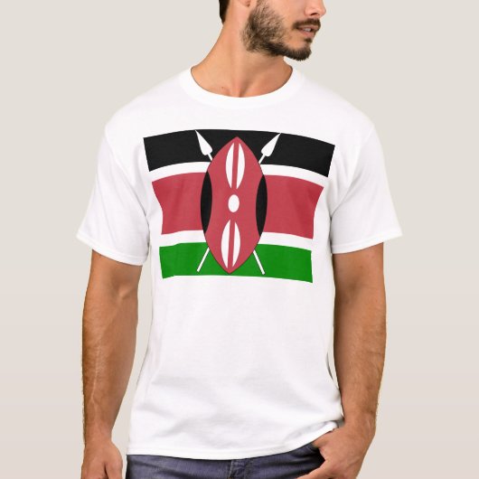 T-shirt Drapeau de haute qualité du Kenya (Devant)